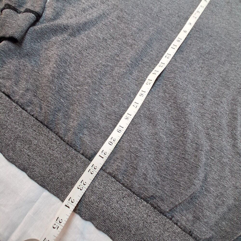 H&M Divided Hoodie Women Large Charcoal Good Full Zip Basic Melange Sweatshirt - Picture 6 of 7